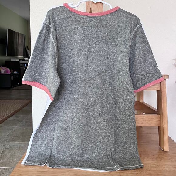 Miki Miette White Gray Colorblock Short Sleeve Crewneck T-Shirt Boy’s 10Y NWT - Picture 2 of 3